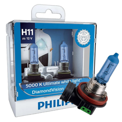 Philips H4 H7 H11 HB3 HB4 H8 H1 H3 9005 Crystal Vision Faro alogeno per auto 4300K Bianco brillante 5000K Diamond Vision Lampade automatiche