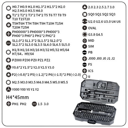 Set di cacciaviti di precisione, Kit di attrezzi per Laptop, Kit di riparazione di cacciaviti per Computer professionale 152/25 in 1 cacciavite Torx T5 T6