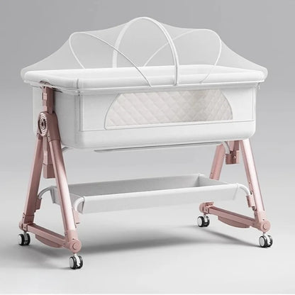 Culla per bambini, giunzione portatile, culla per lettino, culla da comodino per bambino, culla da comodino 3 in 1 con ruote