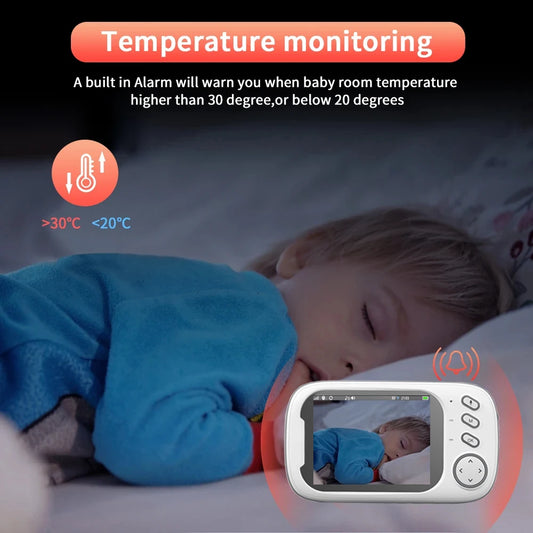 Cdycam Nuovo video wireless da 3,5 pollici Baby Monitor Visione notturna Monitoraggio della temperatura Audio bidirezionale Conversazione Baby Nanny Telecamera di sicurezza