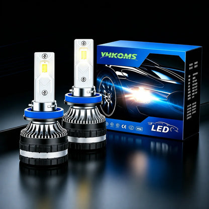 YHKOMS 300W 80000LM Faro Auto H4 H7 H1 LED H8 H9 H11 9005 9006 9012 4300K 5000K 6500K 8000K Luce Fendinebbia Auto 12V Lampadina LED