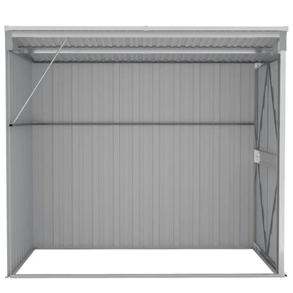 Casetta da giardino verde 126x97,5x177cm in acciaio zincato, ripostiglio esterno per attrezzi da giardinaggio