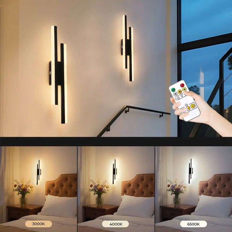 Lampade da Parete a Batteria da 5200mAh, Senza Fili, Ricaricabili, LED per Quadri, Interruttore Touch, Dimmerabili, 3CCT, USB, Telecomando