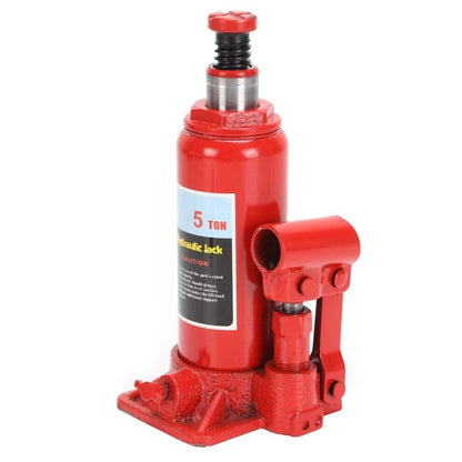 Martinetto idraulico a bottiglia da 5 tonnellate – Sollevatore verticale per riparazioni auto e sollevamenti pesanti, altezza minima 180 mm, altezza massima 355 mm, altezza di sollevamento 115 mm, peso leggero 2,7 kg, strut