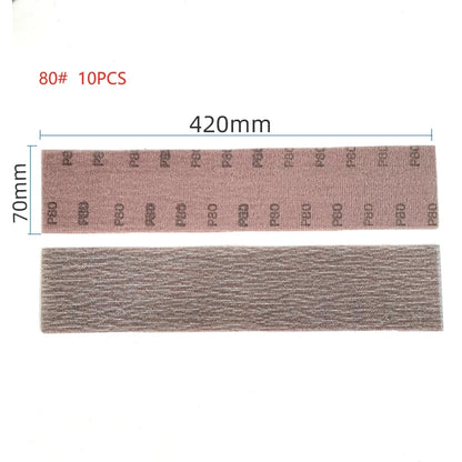 70x420mm Rettifica A Secco Maglia Carta Vetrata Rettangolare Floccaggio per Mirka Piallatura A Mano Auto Stucco Ampia Area Levigatrice