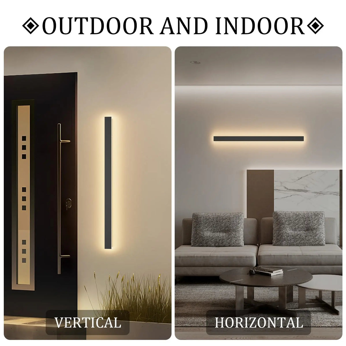 Lampada da Parete LED Moderna IP65 Impermeabile Nera per Esterni, Giardino, Scale, Portico, Illuminazione da Parete Antiruggine per Interni e Soggiorno