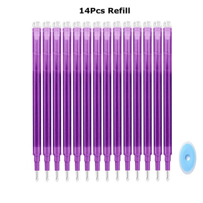 0.7mm Penna Cancellabile Magica Presse Penna Gel Set 8 Colori Cancellabile Asta di Ricarica Inchiostro Gel Cancelleria Penne Retrattili Maniglia Lavabile Asta