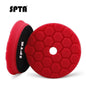 SPTA 1PC 3"(80mm)/5"(125mm)/6"(150mm) Smussato Hex-Logic Auto Spugna Lucidatura Tampone di Schiuma Per DA/RO/GA Buffer Lucidatore