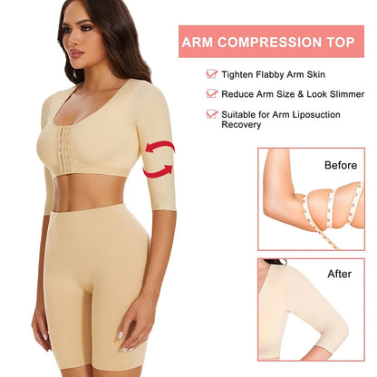 Shaper Top per le donne Flabby Braccia Compressione Post Chirurgia Chiusura frontale Reggiseno Canotta corta Shapewear Supporto per la schiena Body Shaper
