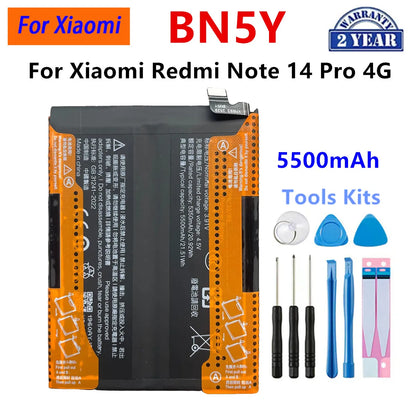 Batteria BN4A BN5W BN5Y BN6C BN71 BM68 BM5R BM5T BN5V BP59 per Xiaomi Redmi Note 7 14 15 Pro Xiaomi 13T Redmi 12 Poco X6 X7 5G