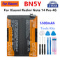 Batteria BN4A BN5W BN5Y BN6C BN71 BM68 BM5R BM5T BN5V BP59 per Xiaomi Redmi Note 7 14 15 Pro Xiaomi 13T Redmi 12 Poco X6 X7 5G