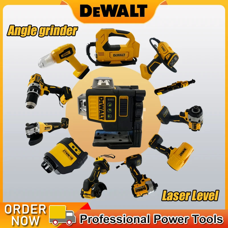 DEWALT Smerigliatrice Angolare a Batteria Brushless, Taglierina, Avvitatore Elettrico, Pompa ad Aria Elettrica, Aspirapolvere, Sega Alternativa, Utensili Elettrici Multifunzione