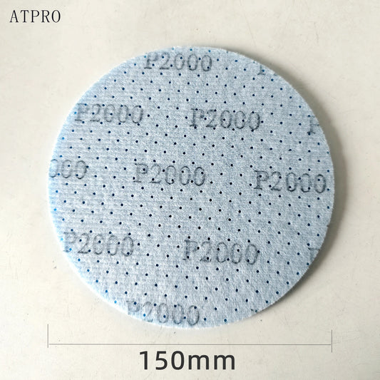 Carta vetrata in spugna flessibile multiforo da 6 pollici, 20 pezzi per scatola, grana 600-3000 ad azione rapida e senza segni, levigatura e polvere di precisione