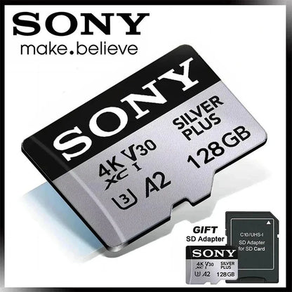 Scheda di memoria originale Sony 128GB 256GB 1024GB 512GB ad alta velocità, facile da trasportare, espansione MicroSD grigia ™   Scheda Flash UHS-I
