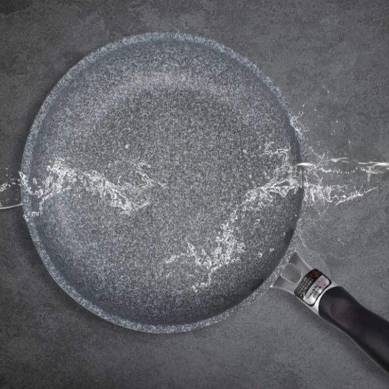 Durevole pietra friggitrice Pan28/26/24/20cm Wok padella antiaderente calderone fornello a induzione pentole Pancake uovo fornello a Gas casa