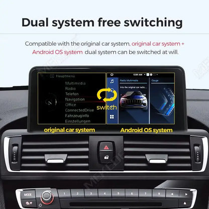Mekede, autoradio Android da 8,8 pollici, stile originale, con CarPlay wireless e Android Auto, sistema multimediale per BMW X3 F25 e X4 F26 (2014-2016), sistema NBT, 4G LTE, WiFi, Bluetooth, navigazione GPS, lettore video 4K