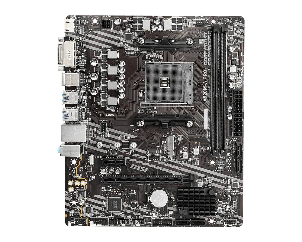 Scheda madre MSI A520M-A PRO A520M Socket AM4 2x DDR4 64GB M.2 Micro-ATX supporta processori Ryzen 5700X 5600G 5300G 4500 3500 3900