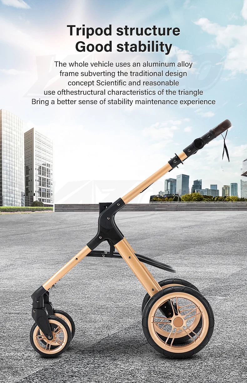 Passeggino 3 in 1 Passeggino multifunzionale Facile da viaggio pieghevole Seggiolino di sicurezza per carrozzina portatile Standard UE Spedizione gratuita