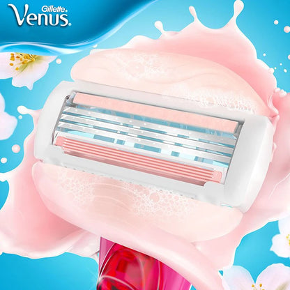 Gillette Venus Lama di rasoio da barba a 3 strati Testine di ricambio per lama di rasoio da barba Barra di sapone spa incorporata per la rasatura del corpo delle donne