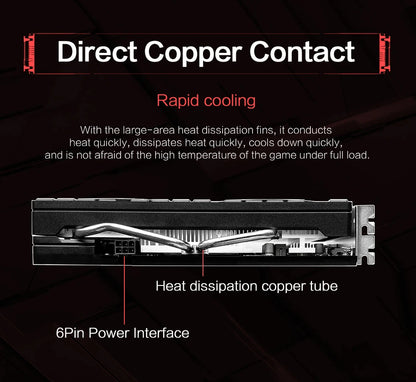 Schede grafiche MLLSE Radeon RX580 8G Memoria GDDR5 Scheda video per giochi PCIE3.0x16 GPU Componenti per computer desktop AMD RX 580 8G