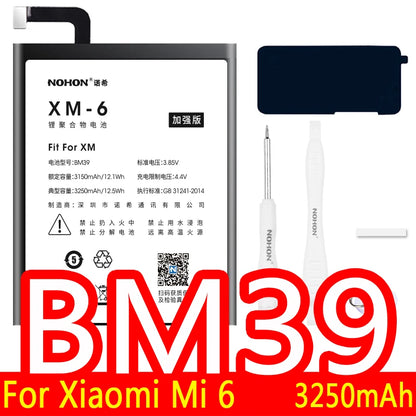 NOHON Batteria Per Xiaomi Mi 10 9 8 11T Pro 10T 11 Lite 12 12S 12X 13 6 5 MAX MIX 4 3 2 2S BM4R BM53 BM55 BM58 BM59 BP42 Batteria