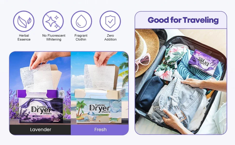 Fogli per asciugatrice Ammorbidente per tessuti naturali sfusi Pianta Lavanda Ammorbidente per bucato Naturalmente Pulizia di abbigliamento per animali domestici Compresse per aromaterapia