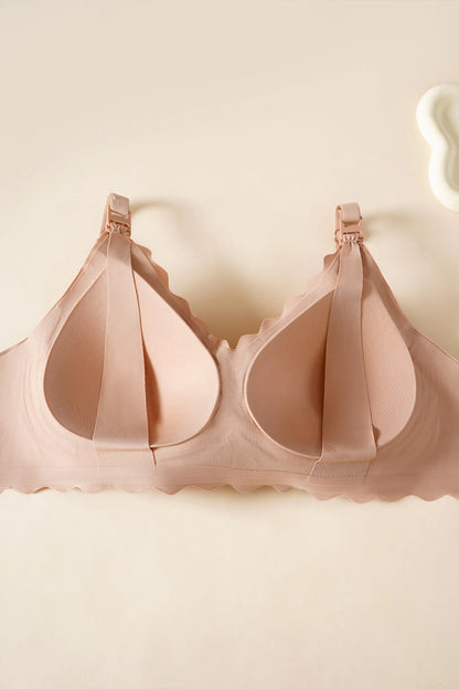 Reggiseno per Allattamento per Donne in Gravidanza con Supporto Morbido Senza Cuciture, Apertura con Un Solo Tocco, Comodo Reggiseno Post-Parto