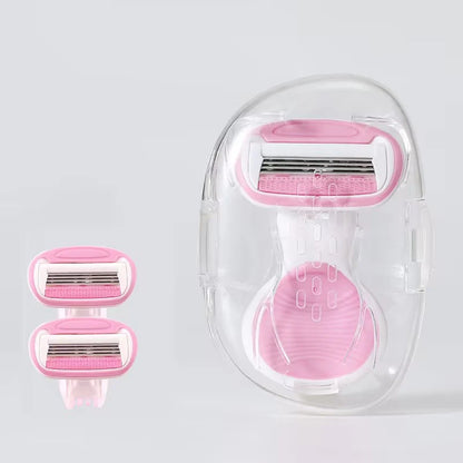 Mini portatile piccolo guscio epilatore coltello da barba depilazione rasoio da donna