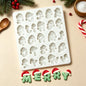Stampo in silicone a forma di cappello di Babbo Natale con alfabeto e numeri per decorazioni in zucchero, resina, cupcake, pasticceria e decorazione di torte