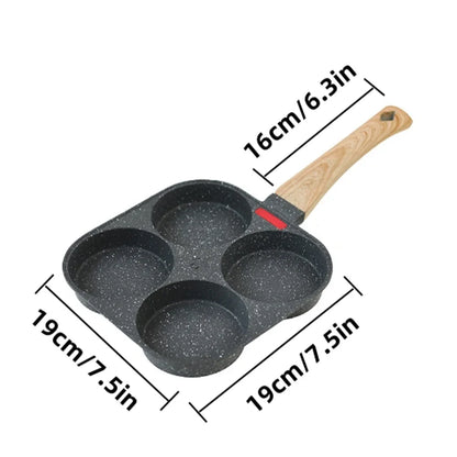 Mini padella antiaderente, padella compatta per uova e omelette, padella portatile per pancake per la colazione, piccolo utensile da cucina antiaderente, mini padella nera salvaspazio facile da riporre per la cucina domestica