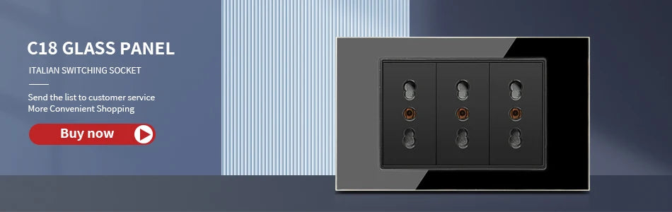DELEFU Presa a Muro in Vetro Temperato Bianco Italia USB Tipo C Ricarica Rapida Interruttore Schuko TV Satellitare Citofono Cile