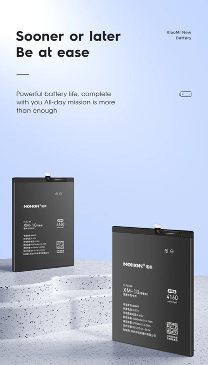 NOHON Batteria Per Xiaomi Mi 10 9 8 11T Pro 10T 11 Lite 12 12S 12X 13 6 5 MAX MIX 4 3 2 2S BM4R BM53 BM55 BM58 BM59 BP42 Batteria