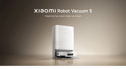 Robot aspirapolvere Xiaomi 5, versione globale per l'Europa (aggiornamento X20+), con funzione di lavaggio intelligente, sistema di navigazione laser LDS, capacità di aspirare il 99% dei capelli, raccolta automatica dei rifi