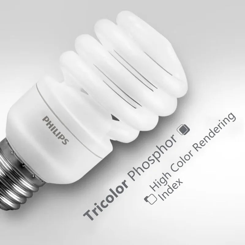 Philips Tornado Vite Edison fluorescente compatta E27 Luce a spirale 8W 12W 15W Lampadina a risparmio energetico 2700K 6500K Lampada a forma di torsione