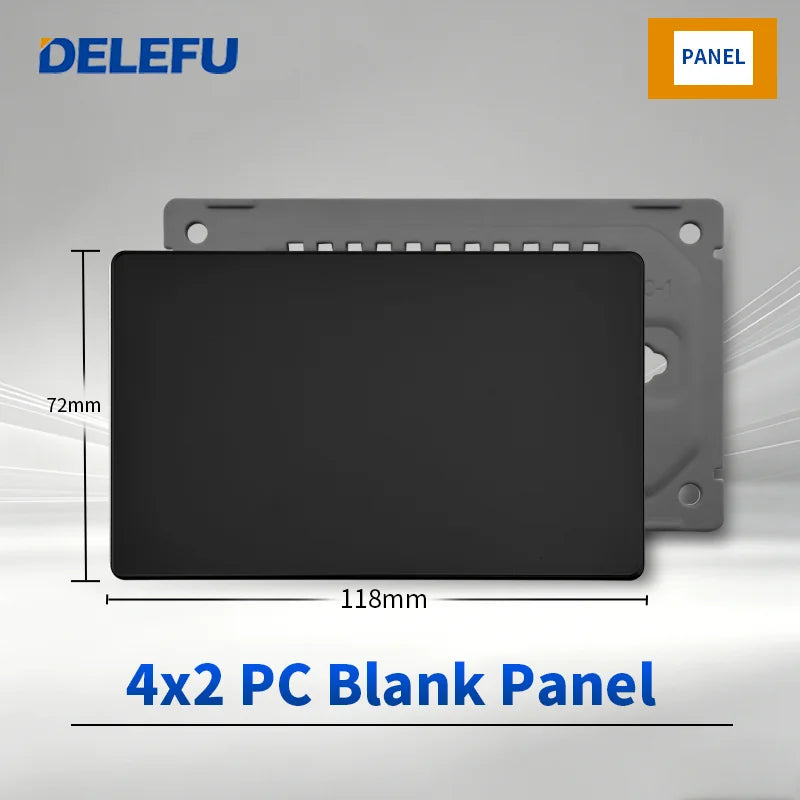 DELEFU Modulo Presa Combinabile Tipo-C Brasile - Uso Domestico - Nero - Assemblaggio Fai-da-te - Presa con Interruttore per Ricarica Rapida USB Tipo-C