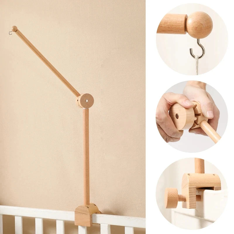 Carillon girevole per neonati Culla Imitazione Colore legno Appeso Sonaglio Bambino Lenitivo Giocattoli musicali 0-12 mesi Regalo per bambini