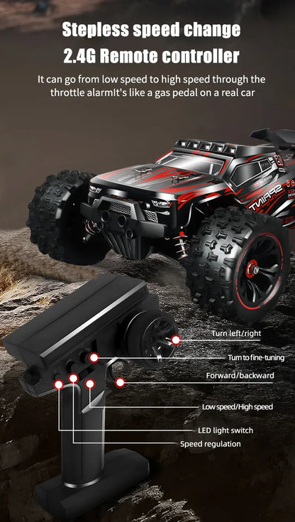 1:14 85KM/H o 50KM/H 4WD RC Auto con telecomando a LED Camion Drift Monster 4x4 ad alta velocità per bambini Vs Wltoys 144001   Giocattoli