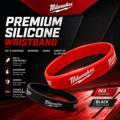 Braccialetto Sportivo in Gomma Milwaukee Tool Decor per Coppie, Basket e Fitness