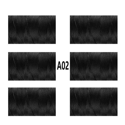 6 rotoli/1 rotolo 150D fatto a mano 0. Filo da cucito in pelle da 8 mm – 13 iarde, 6 colori di filo cerato piatto intrecciato, finitura uniforme – non si rompe – filo in pelle a 16 fili – adatto per cucire borse, arti