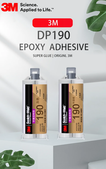 Adesivo Epossidico Originale 3M DP190 Scotch-Weld 50ML Grigio Traslucido 1:1 Colla Strutturale Bicomponente per Metallo e Plastica