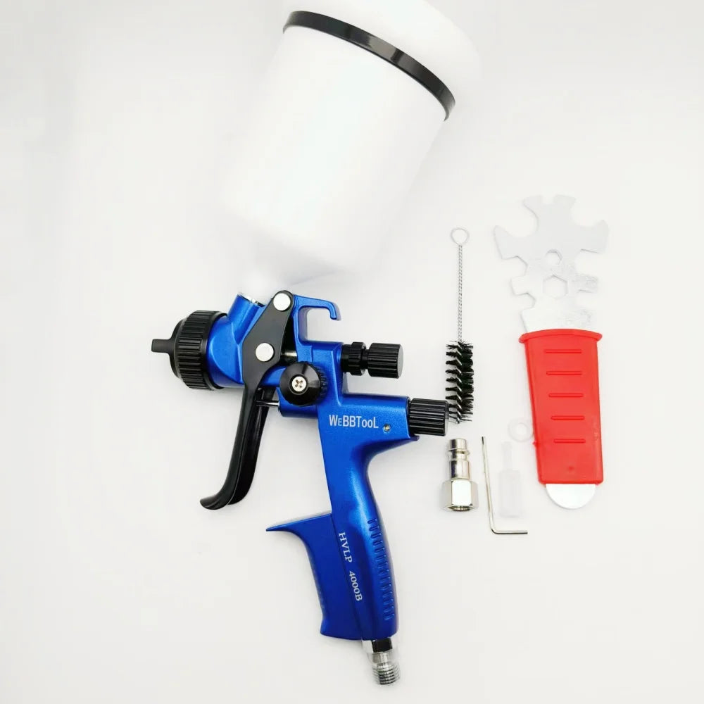 Pistola a spruzzo per vernice 4000B HVLP Ugello da 1,3 mm Pistola per strumenti a spruzzo ad alta atomizzazione per auto per spruzzatura professionale