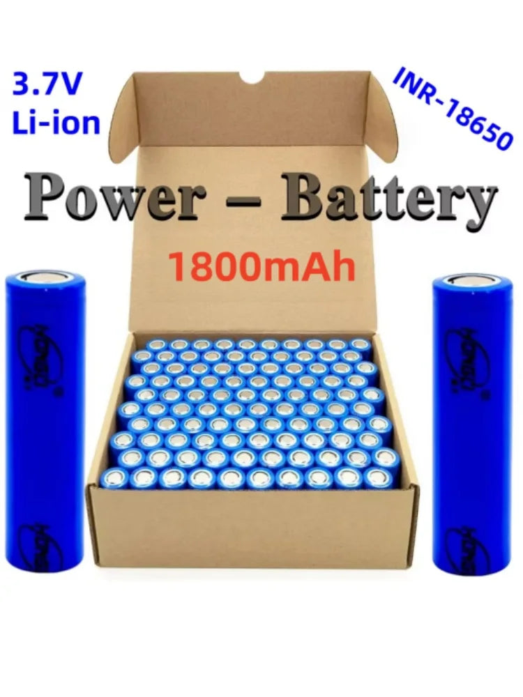 Batteria al litio 18650 originale, 1800mAh, 3,7V, ricaricabile, batteria agli ioni di litio di grado A per torcia, vaporizzatore, power bank