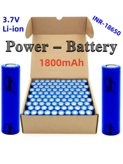 Batteria al litio 18650 originale, 1800mAh, 3,7V, ricaricabile, batteria agli ioni di litio di grado A per torcia, vaporizzatore, power bank