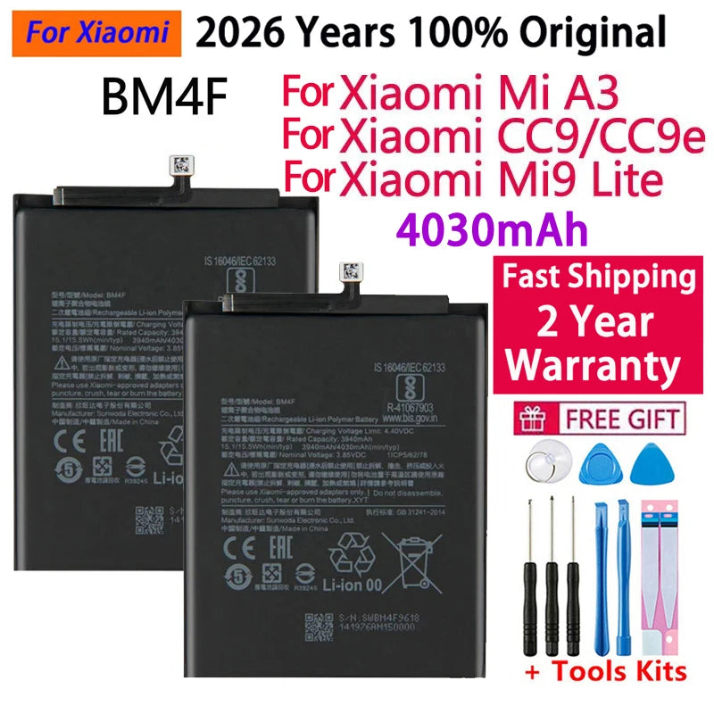Batteria BM58 originale al 100% per Xiaomi Mi 8 9 10 11 11i 11T Ultra SE Lite Mi A3 CC9 CC9e Poco F3 Redmi K40 Pro Mix 4 batterie 5G