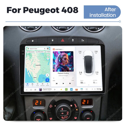 DUDUAUTO 512GB Wireless CarPlay Android Auto Per Peugeot 408 Per Peugeot 308 308SW Autoradio Lettore Multimediale DSP WIFI GPS AMP