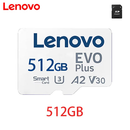 Scheda di memoria Lenovo TF, Micro SD, 128 GB, 256 GB, 512 GB, 1 TB, UHS-I, U3, V30, impermeabile, resistente agli urti, per smartphone, tablet e sistemi di videosorveglianza.