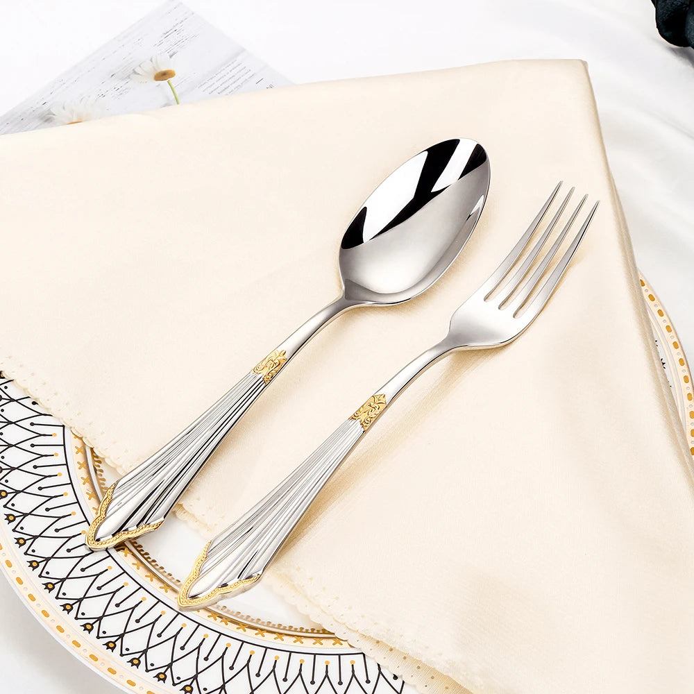 Set di 6 cucchiai da tavola da 6 cucchiai da zuppa in acciaio inossidabile Set di cucchiai da zuppa Royal 6 pezzi per cucina/casa/ristorante
