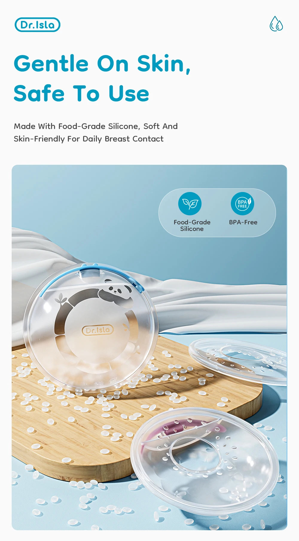 MAMIJOY Raccoglitore di Latte Materno 2 Pezzi 26mm in Silicone Ultra-Sottile Senza BPA, Coppette per Allattamento Indossabili, Salvagoccia per Latte Materno a Prova di Perdite per Mamme