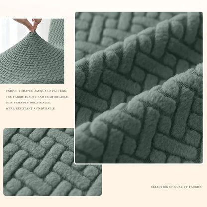 Copridivano ad angolo a forma di L in tessuto jacquard scozzese Copridivano elasticizzato Copridivano moderno per la casa Divano Chaise Lounge per soggiorno