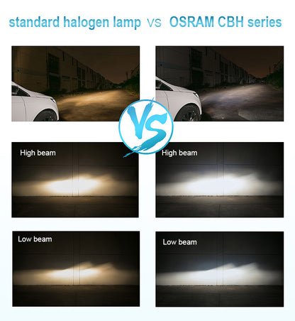 OSRAM H7 H4 H1 H11 HB3 9005 HB4 9006 Lampadina Alogena per Fari Auto, Luce Abbagliante/Anabbagliante 5300K 12V 55W, Bianco Hyper Cool Blue (2 Pezzi)